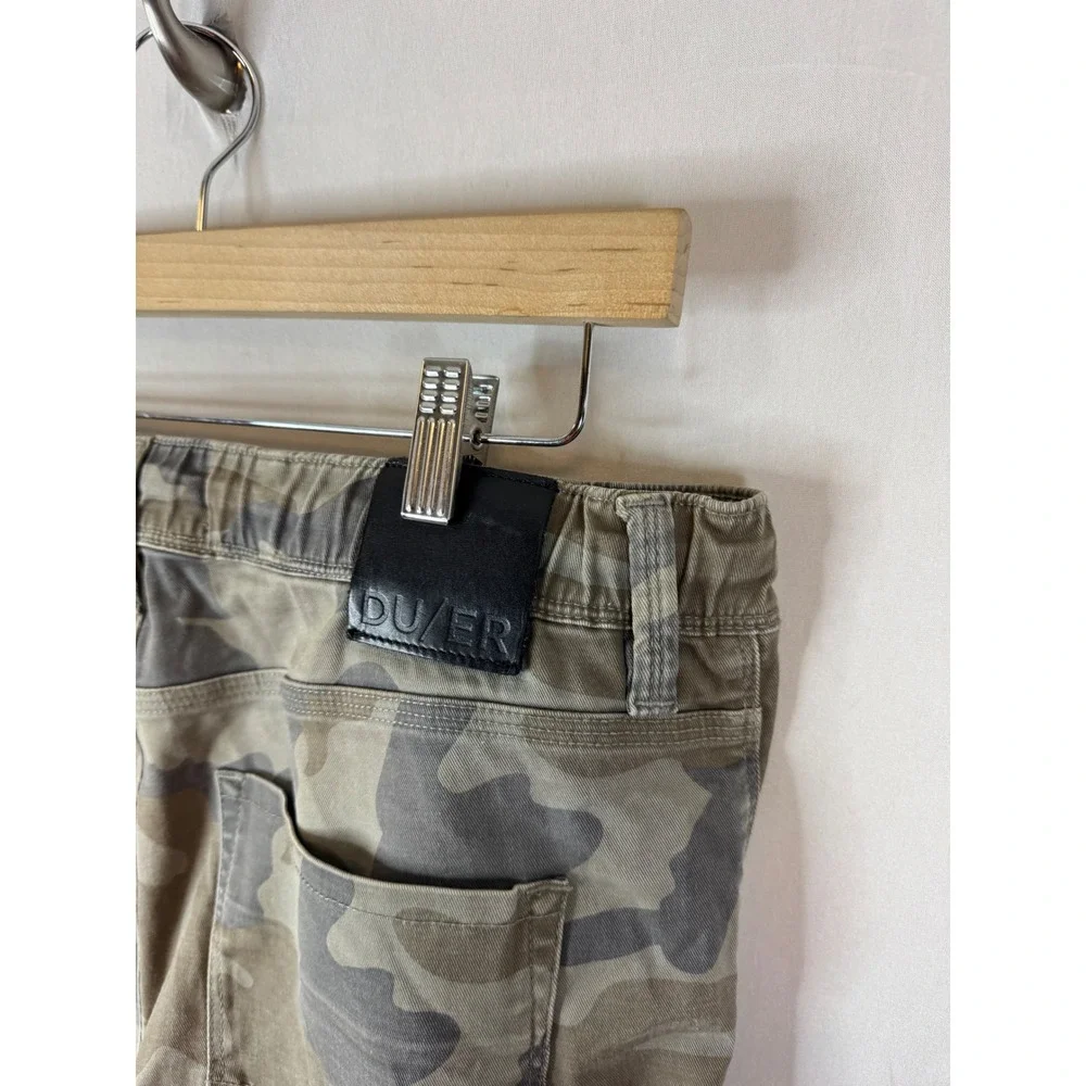 DU/ER L2X‎ Slim Fit Camo Joggers Mens 34x29 Green Brown Camouflage Pants